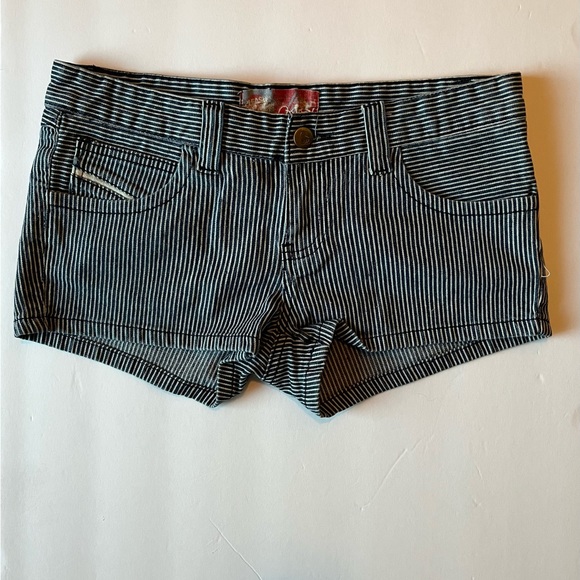 Denim stripes shorts - Picture 1 of 2